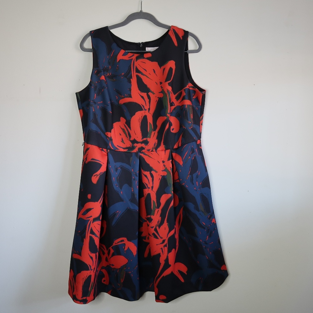 Dress Barn Abstract fit and flare dress